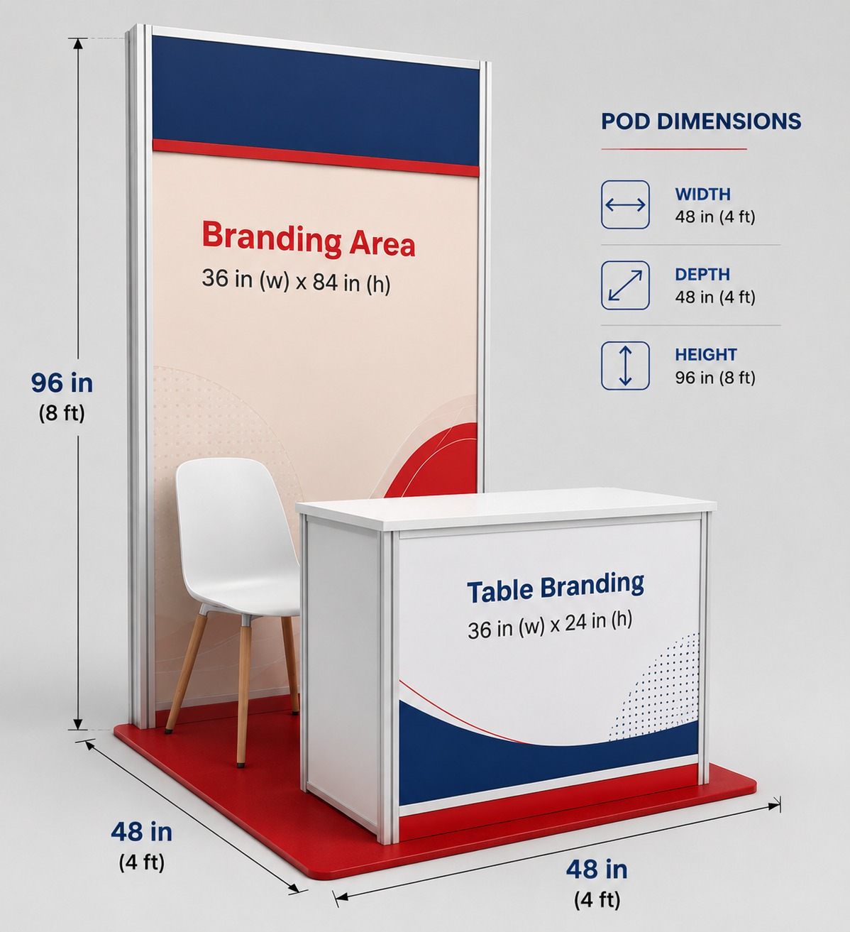 Startup booth POD layout